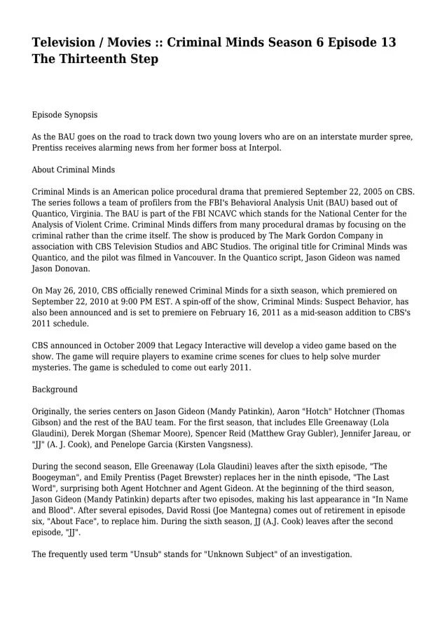 Criminal Minds Season 13 Theories Driving Key Fan Discussions